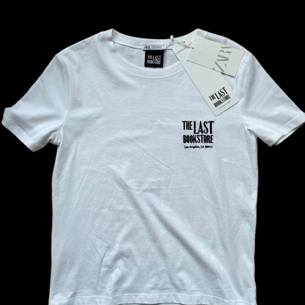 Zara White Graphic T-Shirt